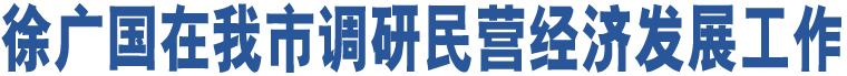 徐廣國(guó)在我市調(diào)研民營(yíng)經(jīng)濟(jì)發(fā)展工作