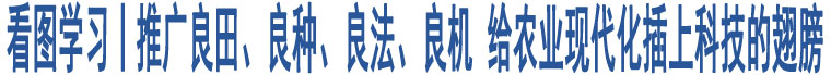 看圖學(xué)習(xí)丨推廣良田、良種、良法、良機(jī) 給農(nóng)業(yè)現(xiàn)代化插上科技的翅膀