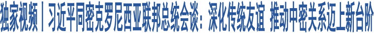 獨(dú)家視頻丨習(xí)近平同密克羅尼西亞聯(lián)邦總統(tǒng)會(huì)談：深化傳統(tǒng)友誼 推動(dòng)中密關(guān)系邁上新臺(tái)階