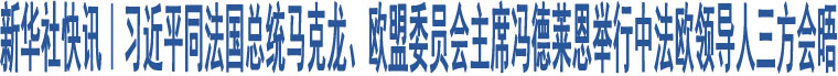 新華社快訊｜習(xí)近平同法國總統(tǒng)馬克龍、歐盟委員會主席馮德萊恩舉行中法歐領(lǐng)導(dǎo)人三方會晤