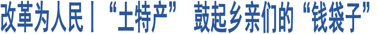 改革為人民丨“土特產” 鼓起鄉(xiāng)親們的“錢袋子”