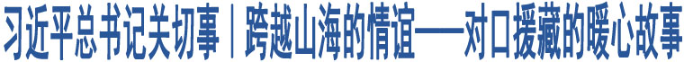 習(xí)近平總書記關(guān)切事｜跨越山海的情誼——對(duì)口援藏的暖心故事