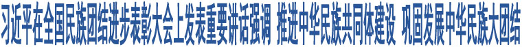 習(xí)近平在全國民族團(tuán)結(jié)進(jìn)步表彰大會上發(fā)表重要講話強(qiáng)調(diào) 推進(jìn)中華民族共同體建設(shè) 鞏固發(fā)展中華民族大團(tuán)結(jié)