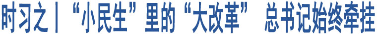 時習之丨“小民生”里的“大改革” 總書記始終牽掛